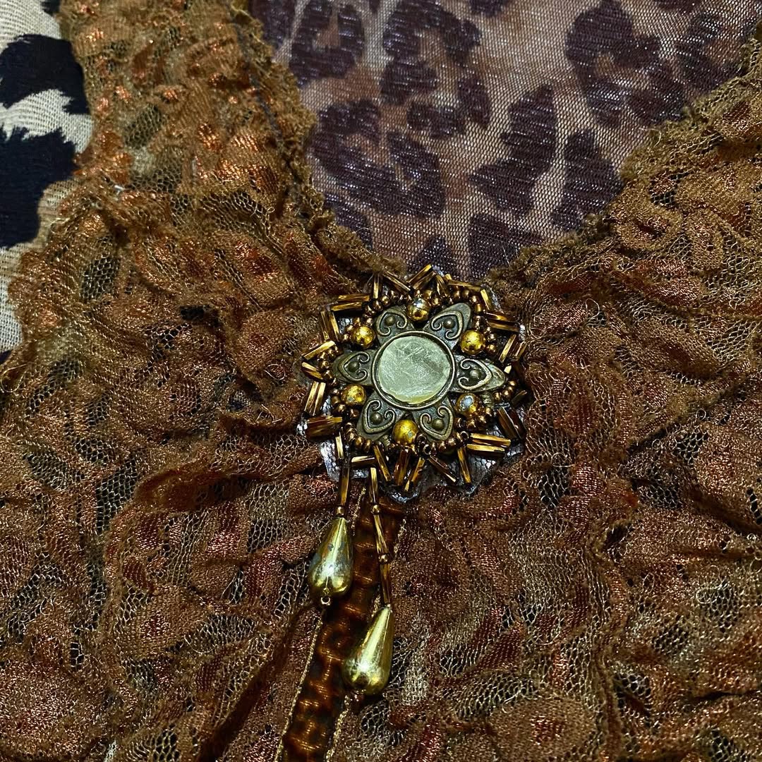 cheetah charm top