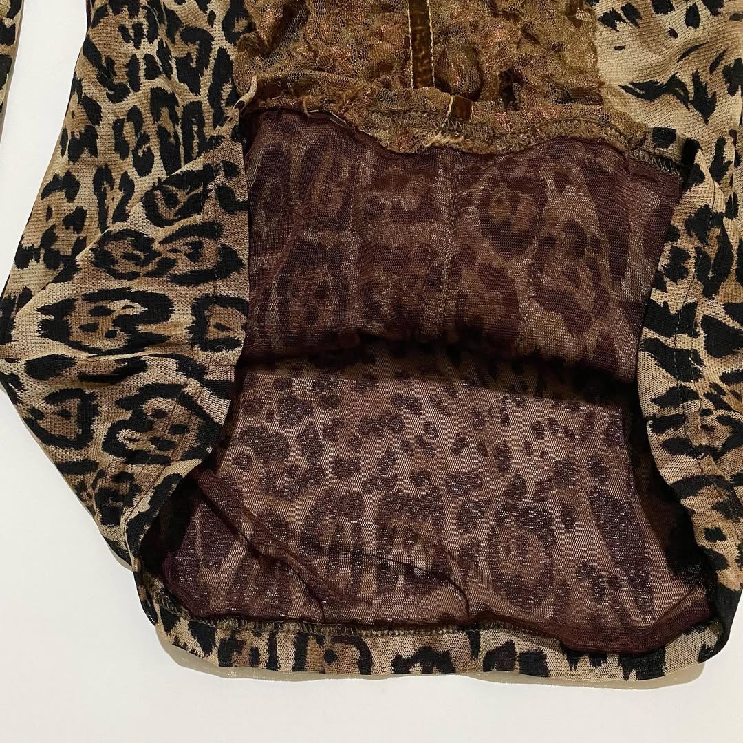 cheetah charm top
